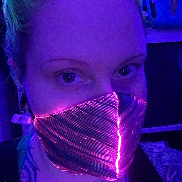 NEW LED rechargeable light up face mask Small Med - Picture 2 of 10